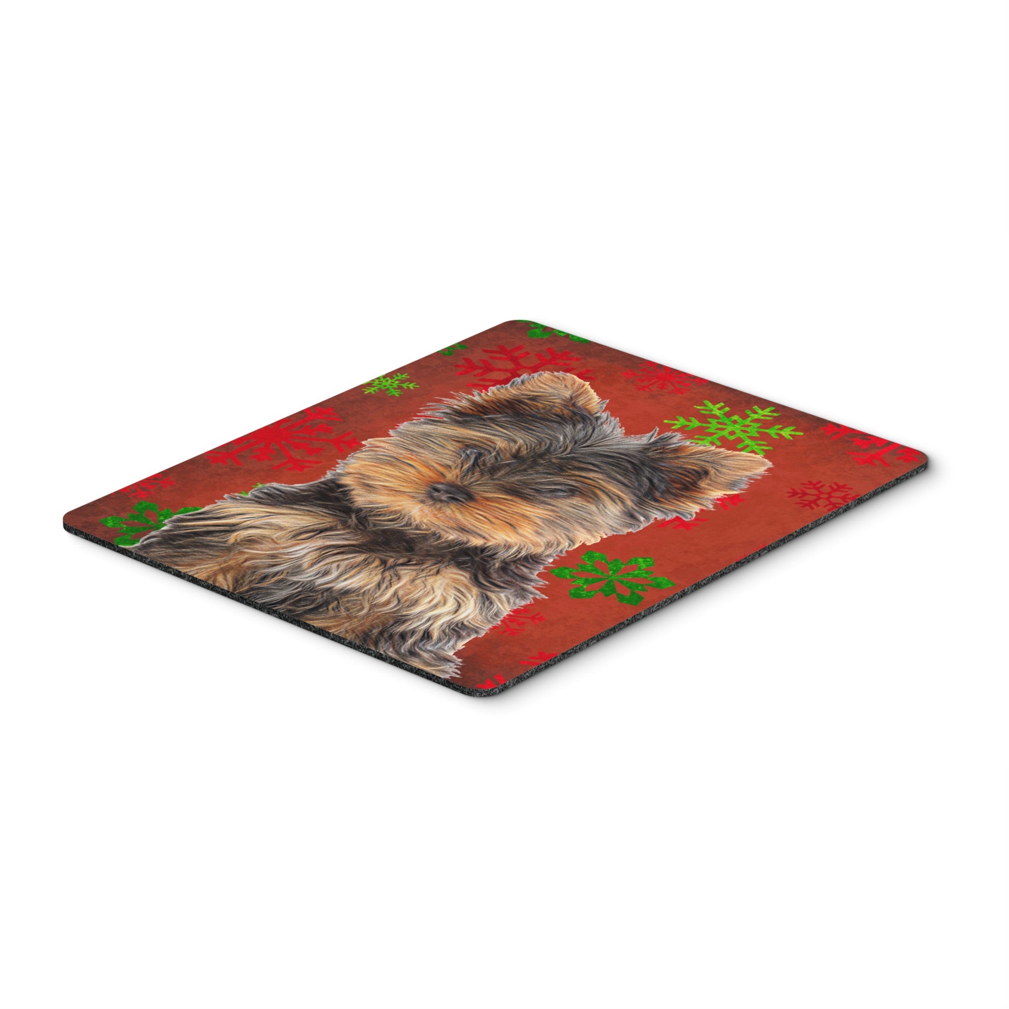 Caroline'S Treasures Red Snowflakes Holiday Christmas Yorkie Puppy/Yorkshire Terrier Mouse Pad (Kj1188Mp)