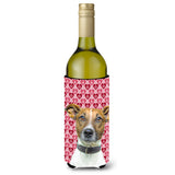 Hearts Love And Valentine'S Day Jack Russell Terrier Wine Bottle Beverage Insulator Hugger Kj1190Literk