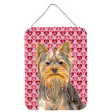 Caroline'S Treasures Hearts Love And Valentine'S Day Yorkie/Yorkshire Terrier Wall Or Door Hanging Prints, 16 X 12
