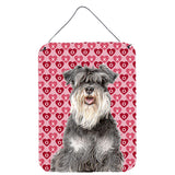 Caroline'S Treasures Kj1192Ds1216 Hearts Love And Valentine'S Day Schnauzer Wall Or Door Hanging Prints, 16 X 12