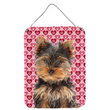 Caroline'S Treasures Hearts Love And Valentine'S Day Yorkie Puppy/Yorkshire Terrier Wall Or Door Hanging Prints, 16 X 12