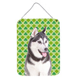 Caroline'S Treasures St. Patrick'S Day Shamrock Alaskan Malamute Wall Or Door Hanging Prints, 16 X 12