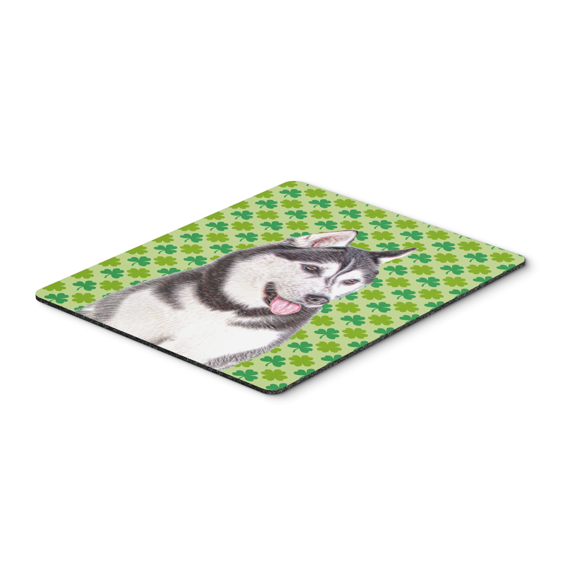 Caroline'S Treasures St. Patrick'S Day Shamrock Alaskan Malamute Mouse Pad/Hot Pad/Trivet (Kj1196Mp)