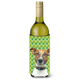 St. Patrick'S Day Shamrock Jack Russell Terrier Wine Bottle Beverage Insulator Hugger Kj1197Literk