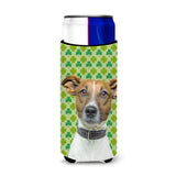 St. Patrick'S Day Shamrock Jack Russell Terrier Ultra Beverage Insulators For Slim Cans Kj1197Muk