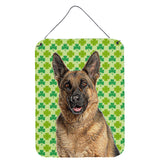 Caroline'S Treasures St. Patrick'S Day Shamrock German Shepherd Wall Or Door Hanging Prints, 16 X 12