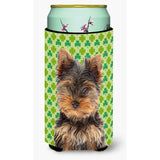 St. Patrick'S Day Shamrock Yorkie Puppy / Yorkshire Terrier Tall Boy Beverage Insulator Hugger Kj1202Tbc