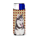 Fall Leaves Alaskan Malamute Ultra Beverage Insulators For Slim Cans Kj1203Muk