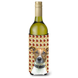 Fall Leaves Jack Russell Terrier Wine Bottle Beverage Insulator Hugger Kj1204Literk