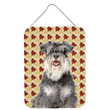 Caroline'S Treasures Kj1206Ds1216 Fall Leaves Schnauzer Aluminium Metal Wall Or Door Hanging Prints, 16 X 12