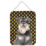 Caroline'S Treasures Kj1213Ds1216 Candy Corn Halloween Schnauzer Wall Or Door Hanging Prints, 16 X 12
