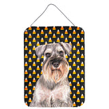 Caroline'S Treasures Kj1214Ds1216 Candy Corn Halloween Schnauzer Wall Or Door Hanging Prints, 16 X 12
