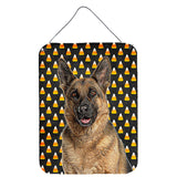 Caroline'S Treasures Candy Corn Halloween German Shepherd Wall Or Door Hanging Prints, 16 X 12