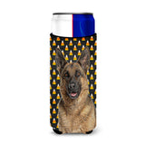 Candy Corn Halloween German Shepherd Ultra Beverage Insulators For Slim Cans Kj1215Muk