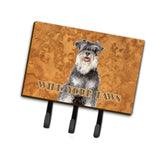Caroline'S Treasures Kj1221Th68 Schnauzer Wipe Your Paws Leash Or Key Holder, Large, Multicolor