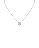 Pendant and Round Halo Earring Set