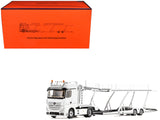 MercedesBenz Actros Auto Transporter White 1/64 Diecast Model by GCD