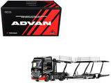 MercedesBenz Actros Gigaspace Auto Transporter ADVAN Yokohama Black 1/64 Diecast Model by GCD
