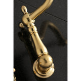 Kingston Brass Ks1027Al Heritage Wall Mount Tub Faucet, Brushed Brass