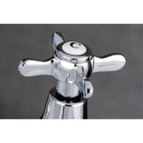 Kingston Brass Ks1101Bex Basin Tap Faucet With Cross Handle, Polished Chrome