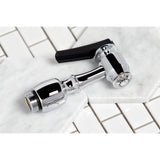 Kingston Brass Ks1231Pxbs Heritage 2-Handle Kitchen Faucet With Brass Sprayer And 8-Inch Plate,Polished Chrome