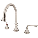 Kingston Brass KS2348ZL Silver Sage Roman Tub Faucet, Brushed Nickel