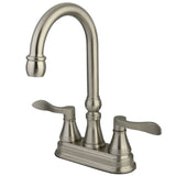 Kingston Brass Ks2498Dfl Nufrench 4 Bar Faucet, Brushed Nickel