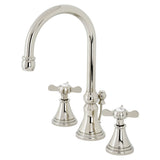 Kingston Brass Ks2986Bex Essex Widespread Bathroom Faucet With Brass Pop-Up, Polished Nickel
