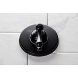 Kingston Brass Ks3030Al Single-Handle Three-Way Diverter Valve With Trim Kit, Matte Black
