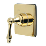 Kingston Brass Ks3042Al Single-Handle Three-Way Diverter Valve With Trim Kit, Polished Brass