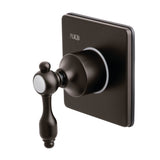 Kingston Brass Ks3045Tal Three-Way Diverter Valve With Single-Handle And Square Plate, Oil Rubbed Bronze