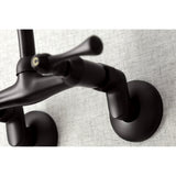 Kingston Brass Kingston 6-Inch Adjustable Center Wall Mount Kitchen Faucet, Oil Rubbed Bronze