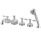 Kingston Brass Ks33315Nl Roman Tub Faucet With Hand Shower, Polished Chrome