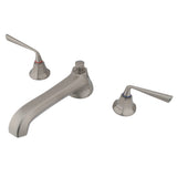 Kingston Brass KS4308ZL Silver Sage Roman Tub Faucet, Brushed Nickel