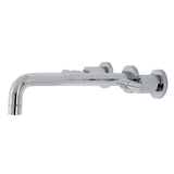 Kingston Brass Ks8021Ml Milano 2-Handle Wall Mount Tub Faucet, Polished Chrome