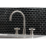 Kingston Brass Ks8926Zx 8 In. Widespread Bathroom Faucet, Polished Nickel