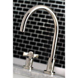 Kingston Brass Ks8926Zx 8 In. Widespread Bathroom Faucet, Polished Nickel