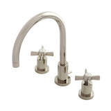 Kingston Brass Ks8926Zx 8 In. Widespread Bathroom Faucet, Polished Nickel