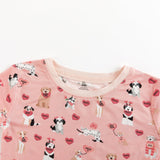 Pups & Kisses (Long Sleeve PJ) - Pink