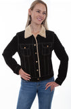 FAUX SHEARLING JEAN JACKET