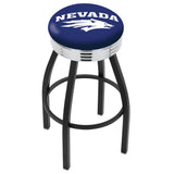 L8B3C Nevada 30 Swivel Bar Stool With A Black Wrinkle And Chrome Finish