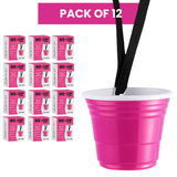 Reusable Shot Cup with Lanyard – 2oz (Pink)