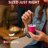 Reusable Shot Cup with Lanyard – 2oz (Pink)