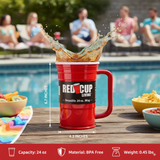 Reusable Red Beer Mug – 24oz