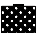 File Folders, Letter-Size, Black & White Dots, Pack of 12