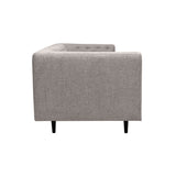 Annabelle 80'' Gray Fabric Sofa With Black Wood Legs