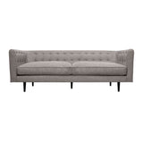 Annabelle 80'' Gray Fabric Sofa With Black Wood Legs