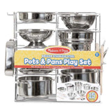 Deluxe Stainless Steel Pots & Pans Play Set