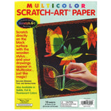 Multicolor Scratch-Art Paper, 12 sheets, stick included
