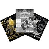 Gold & Silver Scratch-Art Foil Drawing Paper, 10 Sheets & Stylus